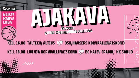 Naiste korvpalli Rahvaliiga medalimängud otseülekandes