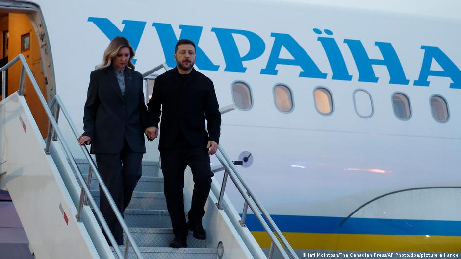Ukraina president Zelenskõi saabus Calgarysse Kanada õhukaitset taotlema