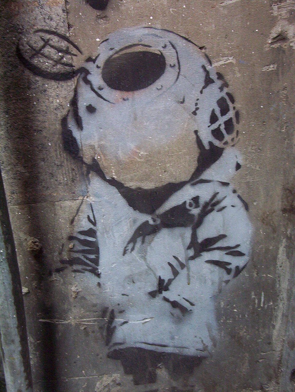 Banksy avaldas  uue mastaapse skulptuuri Londoni keskuses