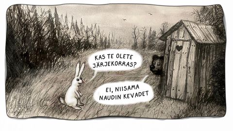 Allan Hmelnitsski joonistus "Juurikas" näitab kunstniku loomingut