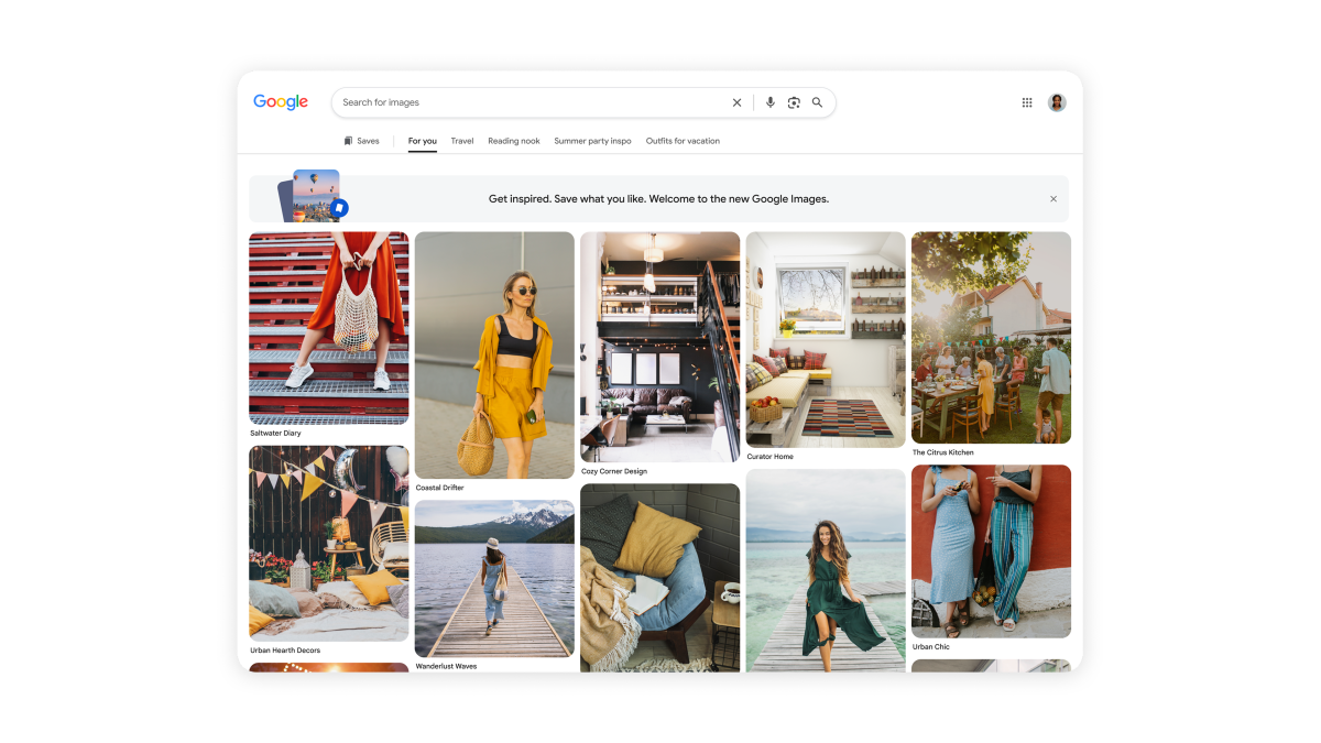 Google Images saab Pinteresti-sarnase ümberkujunduse ja AI pildigeneraatori