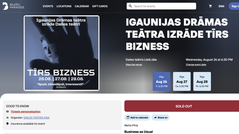 Eesti teatrilavastu «Rahamaa» vallutab Riia suurima teatri