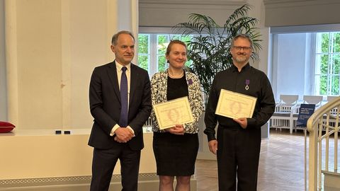 French Ambassador Presents High Academic Order to Timo Kikas and Marge Käsper
